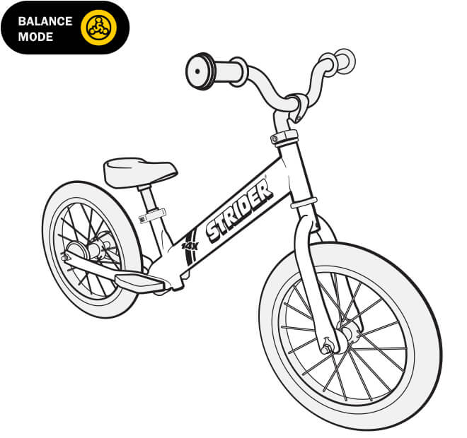 illustration Strider 14x balance bike full specs